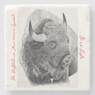 Amerikanischer Bison Steinuntersetzer