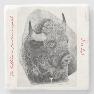 Amerikanischer Bison Steinuntersetzer