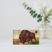 Amerikanischer Bison Visitenkarte (Stehend Vorderseite)