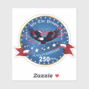 Amerikanischer Bold Eagle Patriotiischer Jahrestag Aufkleber
