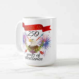 Amerikanischer Bold Eagle Patriotiischer Jahrestag Kaffeetasse