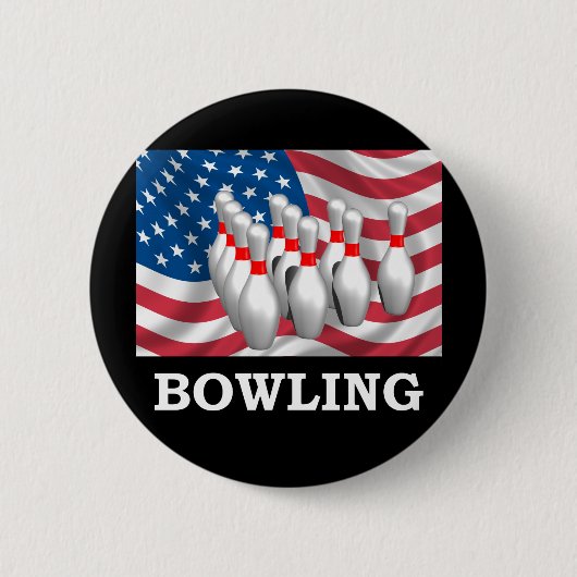 Amerikanischer Bowling Button (Vorderseite)