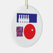 Amerikanischer Bowling Keramikornament (Rechts)