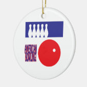 Amerikanischer Bowling Keramikornament (Links)