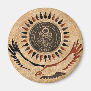 AMERIKANISCHER BRONZESiegel-ADLER Magnet