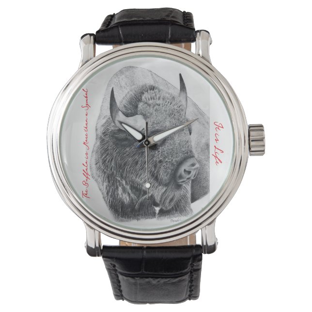 Amerikanischer Büffel Armbanduhr (Vorderseite)