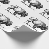 Amerikanischer Büffel-Bison Geschenkpapier (Ecke)
