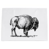 Amerikanischer Büffel-Bison Große Geschenktüte (Vorderseite)