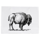 Amerikanischer Büffel-Bison Große Geschenktüte (Rückseite)