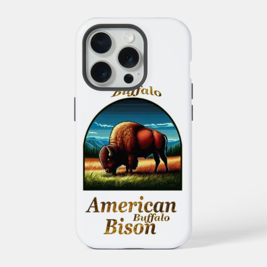 Amerikanischer Büffel Bison iPhone Hülle (Rückseite)
