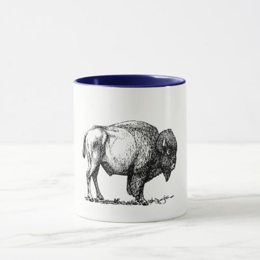 Amerikanischer Büffel-Bison Tasse (Zentrum)