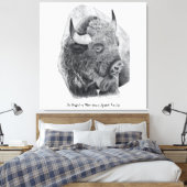 Amerikanischer Büffel Leinwanddruck (Insitu (Schlafzimmer))