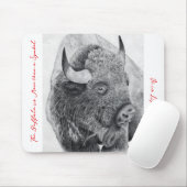 Amerikanischer Büffel Mousepad (Mit Mouse)