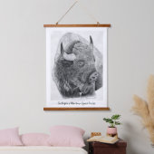 Amerikanischer Büffel Wandteppich Mit Holzrahmen (Schlafzimmer)