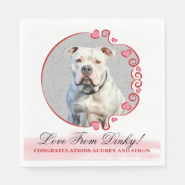 Amerikanischer Bulldog Hochzeit von Napkins mit Hu Serviette