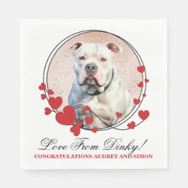 Amerikanischer Bulldog Hochzeit von Napkins mit Hu Serviette