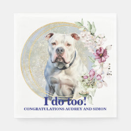 Amerikanischer Bulldog Hochzeit von Napkins mit Hu Serviette