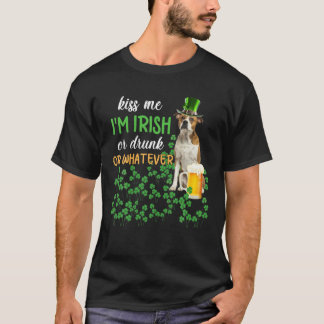 Amerikanischer Bulldog küss mir, dass ich irisch o T-Shirt