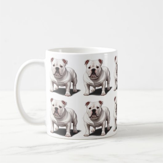 Amerikanischer Bulldogge gemustert Kaffeetasse (Links)