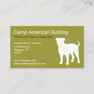 Amerikanischer Bulldogge Visitenkarte