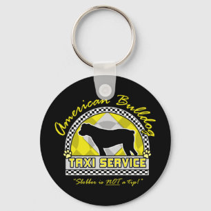 Amerikanischer Bulldoggen-Taxi-Service Schlüsselanhänger