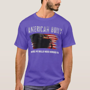 Amerikanischer Bulle mit amerikanischem Fahne Funn T-Shirt