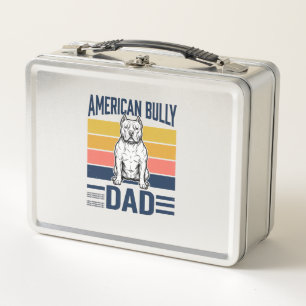 Amerikanischer Bully-Vater Vintage-Hundeliebhaber- Metall Brotdose