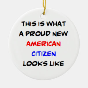 amerikanischer Bürger, stolzer neuer Keramik Ornament