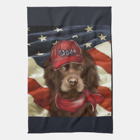 Amerikanischer Cocker Spaniel  Geschirrtuch (Vertikal)