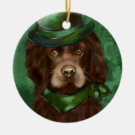 Amerikanischer Cocker Spaniel  Keramik Ornament (Vorne)