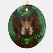 Amerikanischer Cocker Spaniel  Keramik Ornament (Links)