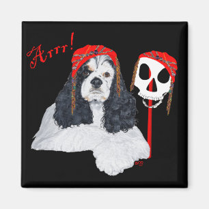 Amerikanischer Cocker Spaniel Pirat Magnet