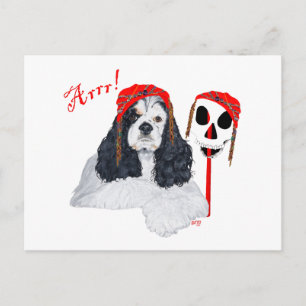 Amerikanischer Cocker Spaniel Pirat Postkarte