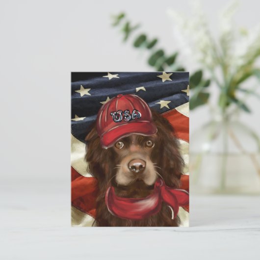 Amerikanischer Cocker Spaniel Postkarte (Stehend Vorderseite)