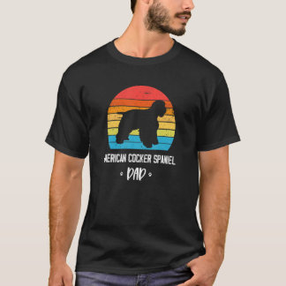 Amerikanischer Cocker Spaniel Vater Retro Vintage T-Shirt