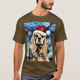 Amerikanischer Cocker Spaniel Weihnachtsmann T-Shirt