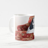 Amerikanischer Cocker Spanier mit rotem Vorsitz Kaffeetasse (Vorderseite Links)