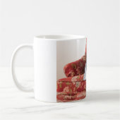 Amerikanischer Cocker Spanier mit rotem Vorsitz Kaffeetasse (Links)