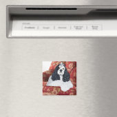 Amerikanischer Cocker Spanier mit rotem Vorsitz Magnet (In Situ (Geschirrspüler))