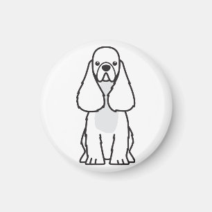 Amerikanischer Cockerspaniel-HundeCartoon Magnet