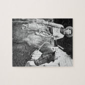 Amerikanischer Cowboy in Kansas, c.1880 (b/w Foto) Puzzle (Horizontal)