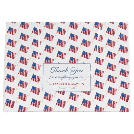 Amerikanischer Dank für Ihr Service Care Paket Große Geschenktüte (Vorderseite)