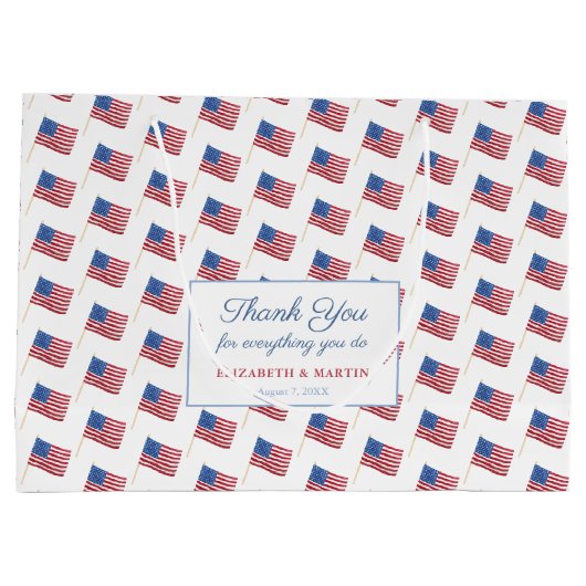 Amerikanischer Dank für Ihr Service Care Paket Große Geschenktüte (Rückseite)