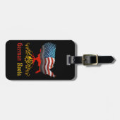 Amerikanischer Deutscher wurzelt Gepäckanhänger (Vorderseite horizontal)