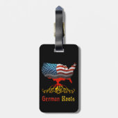 Amerikanischer Deutscher wurzelt Gepäckanhänger (Rückseite vertikal)