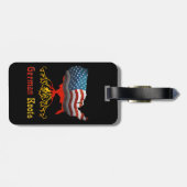 Amerikanischer Deutscher wurzelt Gepäckanhänger (Rückseite horizontal)
