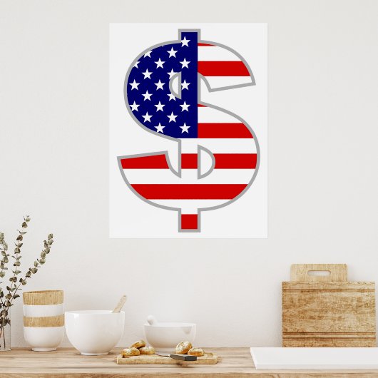 Amerikanischer Dollar Poster (Küche)