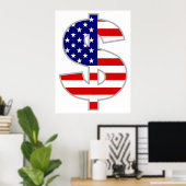 Amerikanischer Dollar Poster (Heimbüro)