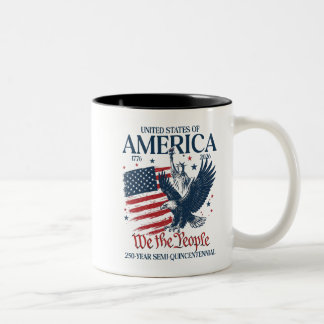 Amerikanischer Doppeladler Freiheitsstatue Grap Zweifarbige Tasse