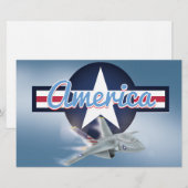 Amerikanischer Düsenjäger Briefpapier (Vorne/Hinten)